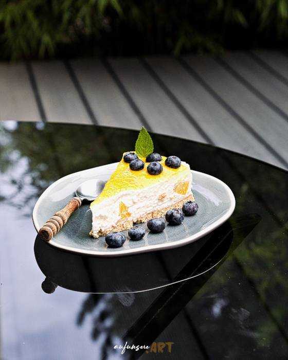 Pfirsich Kokos Cheesecake