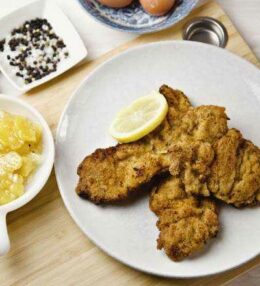 gebackene Leber, einfach knusprige Innereien schmecken fantastisch!
