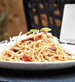 Spaghetti Sudzuk začinjena Paprika, wunderbar am Gaumen, schnell, einfach, günstig!