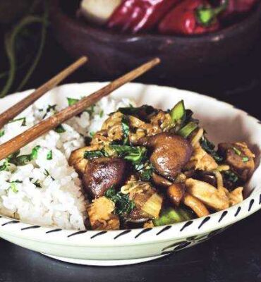 Wokpfanne Huhn Pilze Rezept