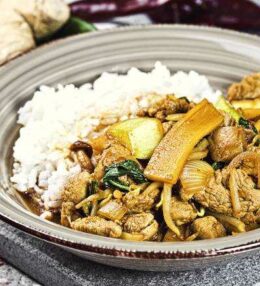 Wok Schwein Pilze Pak Choi, 1 x Spezialgewürz, ein Traum der schnellen Küche