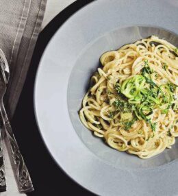 Spaghetti Zucchini Gorgonzola, herzhaft ohne Fleisch, wunderbar sämig