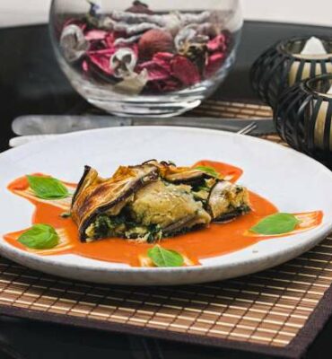 Auberginenrolle Falafelfuellung Rezept
