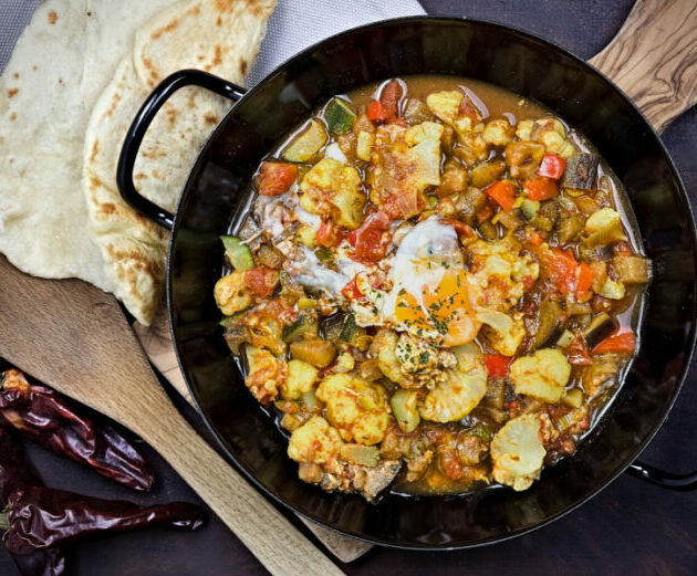 Gemüse Pfanne mit Ei Rezept