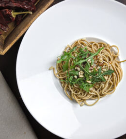 Lowcarb Spaghetti Gorgonzola Ruccola, so geht’s und es schmeckt!