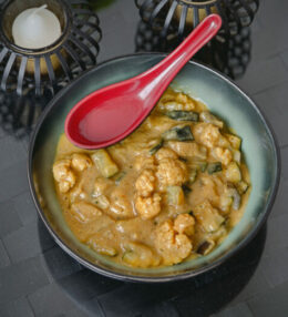 Blumenkohl Curry vegan, viel Gemüse, einfach und schnell gemacht