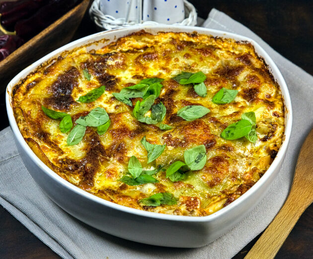 Linsen Lasagne ohne Bechamel Rezept