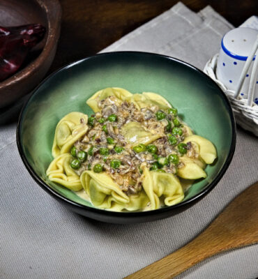 Tortellini Gorgonzola Erbsen Rezept