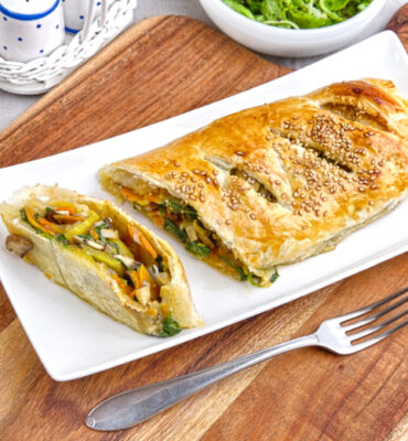 vegetarische Rezepte Gemüse Pilz Strudel Rezept