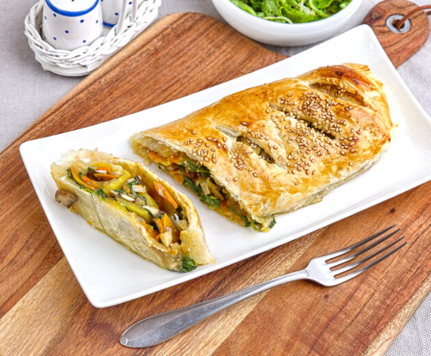 vegetarische Rezepte Gemüse Pilz Strudel Rezept