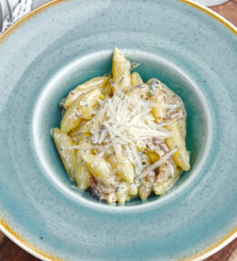 Schupfnudeln Gorgonzola Speck aus der Pfanne, einfach ein wunderbarer Sattmacher!