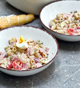 Nudelsalat RUMFORT, Flexibilität aus dem Kühlschrank, es schmeckt wunderbar!