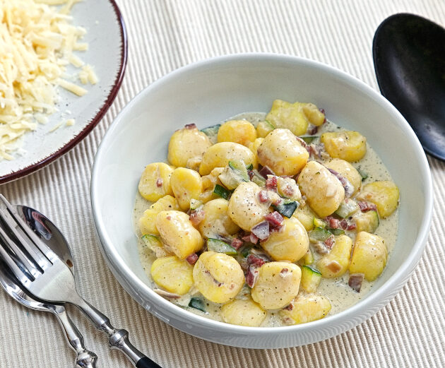 Speck Zucchini Gnocchi Rezept