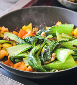 Pak Choi Paprika Pfanne, die schnelle und einfache Beilage oder Hauptgericht