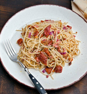 Pasta Schinken getrocknete Tomaten Rezept