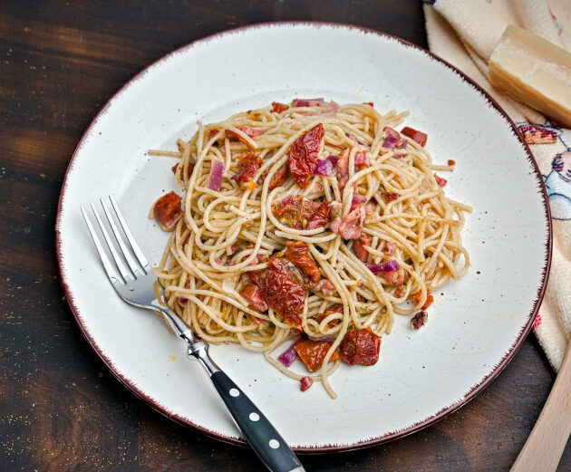 Pasta Schinken getrocknete Tomaten Rezept