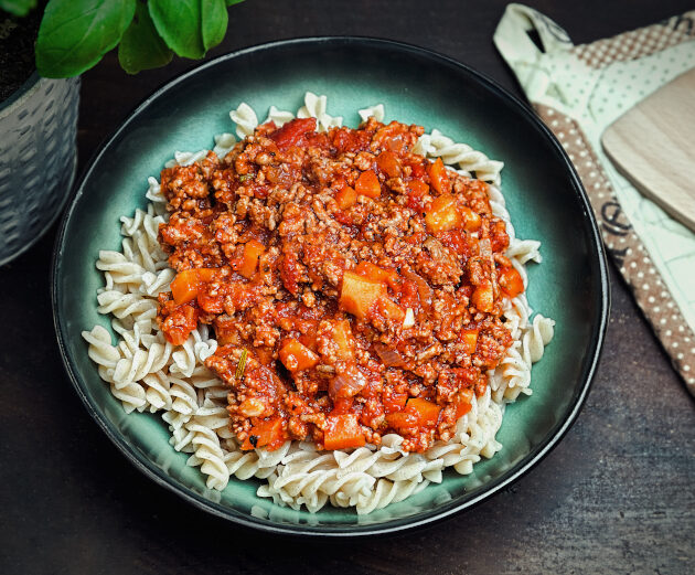 Dinkel Spirelli Bolognese Rezept