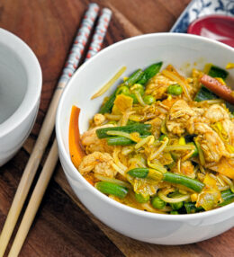 Wok Chicken mit viel Gemüse, einfach gemacht, Genuss, fertig in 20 Minuten!