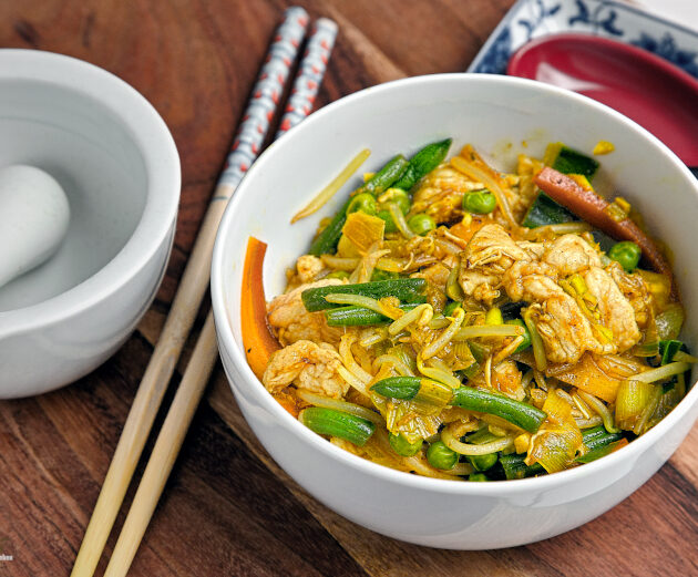 Wok Gemüse Huhn Rezept