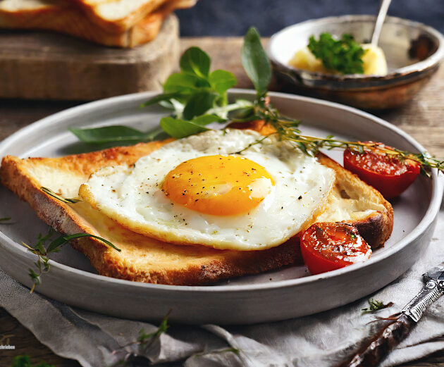 Spiegelei mit getoastetem Brot Rezept