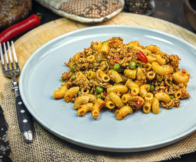 Ajvar Hack Pasta Rezept