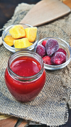 Erdbeer Mango Marmelade, absolut gut, fertig in 30 Minuten!