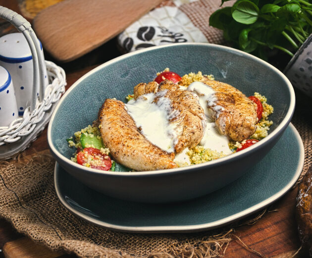 Couscous Salat mit Huhn Rezept