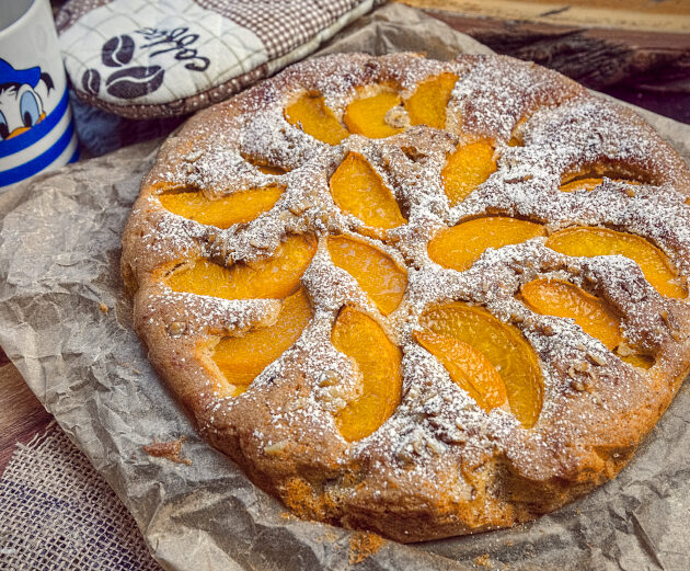 Versunkener Pfirsichkuchen Rezept