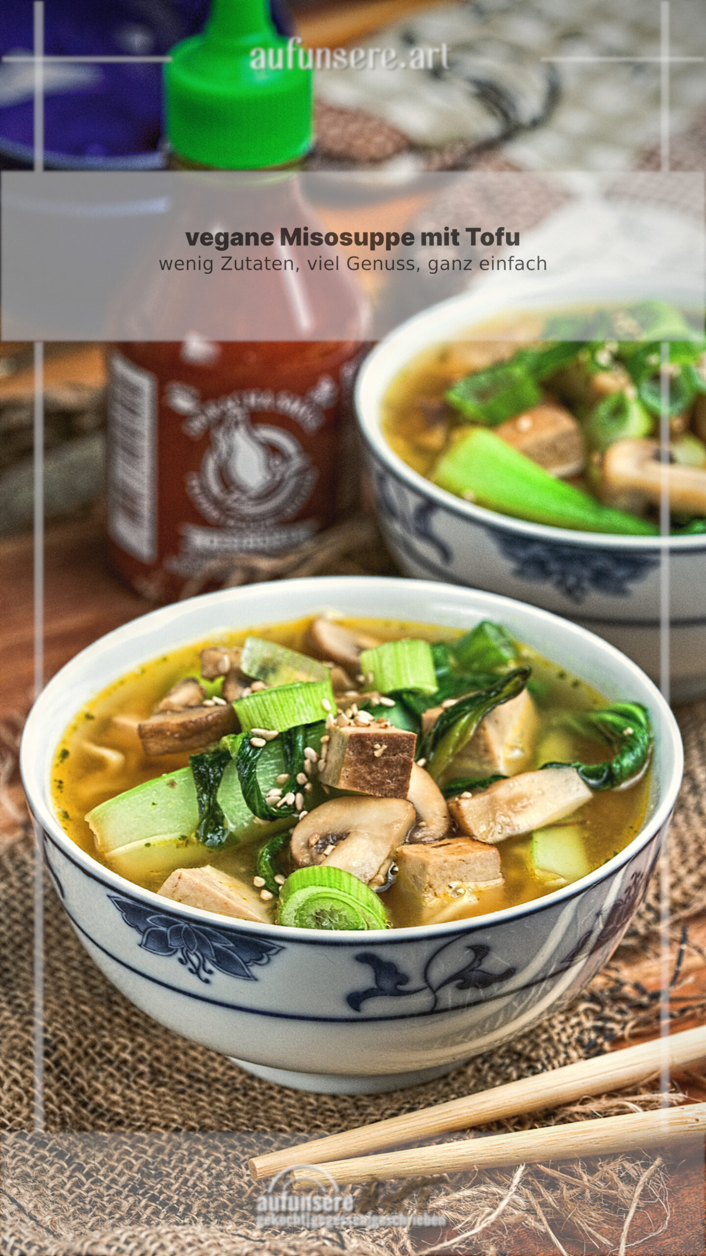 vegane Miso Suppe mit Tofu