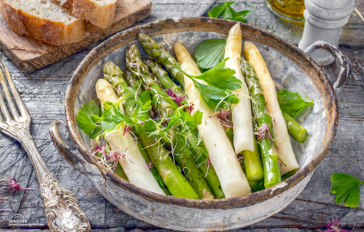 Spargel Salat grühn weiß Rezept