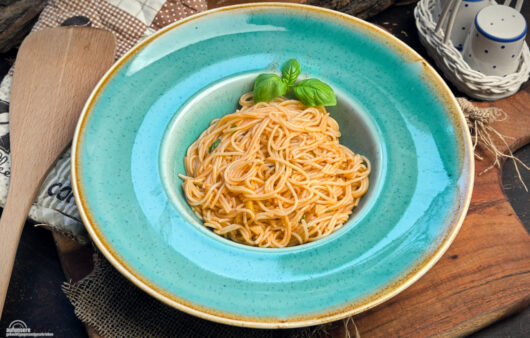 Auberginen Knoblauch Spaghetti Rezept, Auberginen Knoblauch Pasta