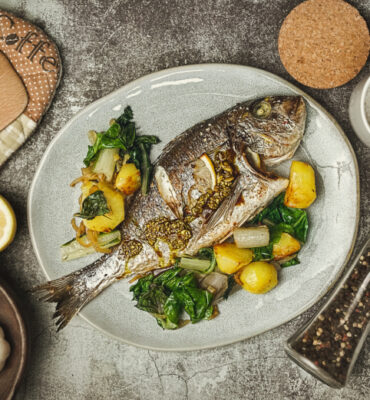 Goldbrasse Rezept, Goldbrasse mit Kürbiskern Pesto