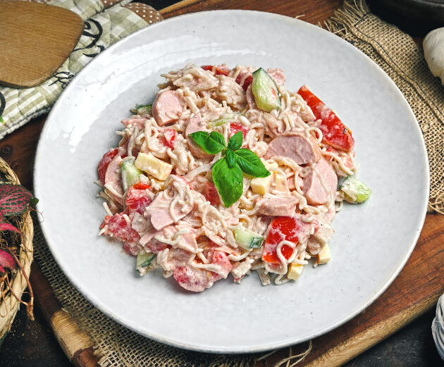 Spaghettini Wurstsalat Rezept