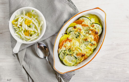 Suesskartoffel Zicchini Gratin Rezept Süßkartoffel Zucchini Gratin